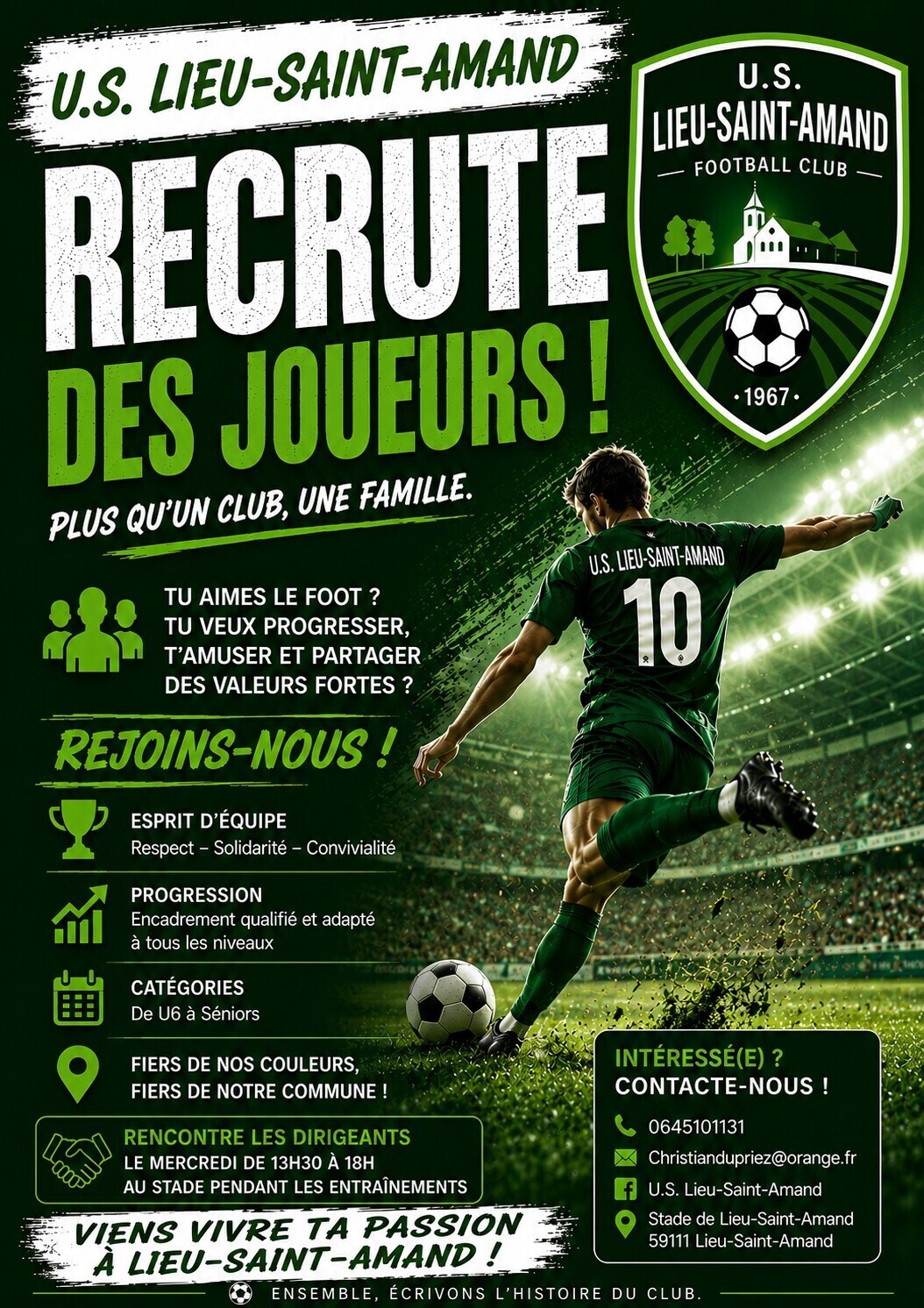 AFFICHE RECRUTEMENT SAISON