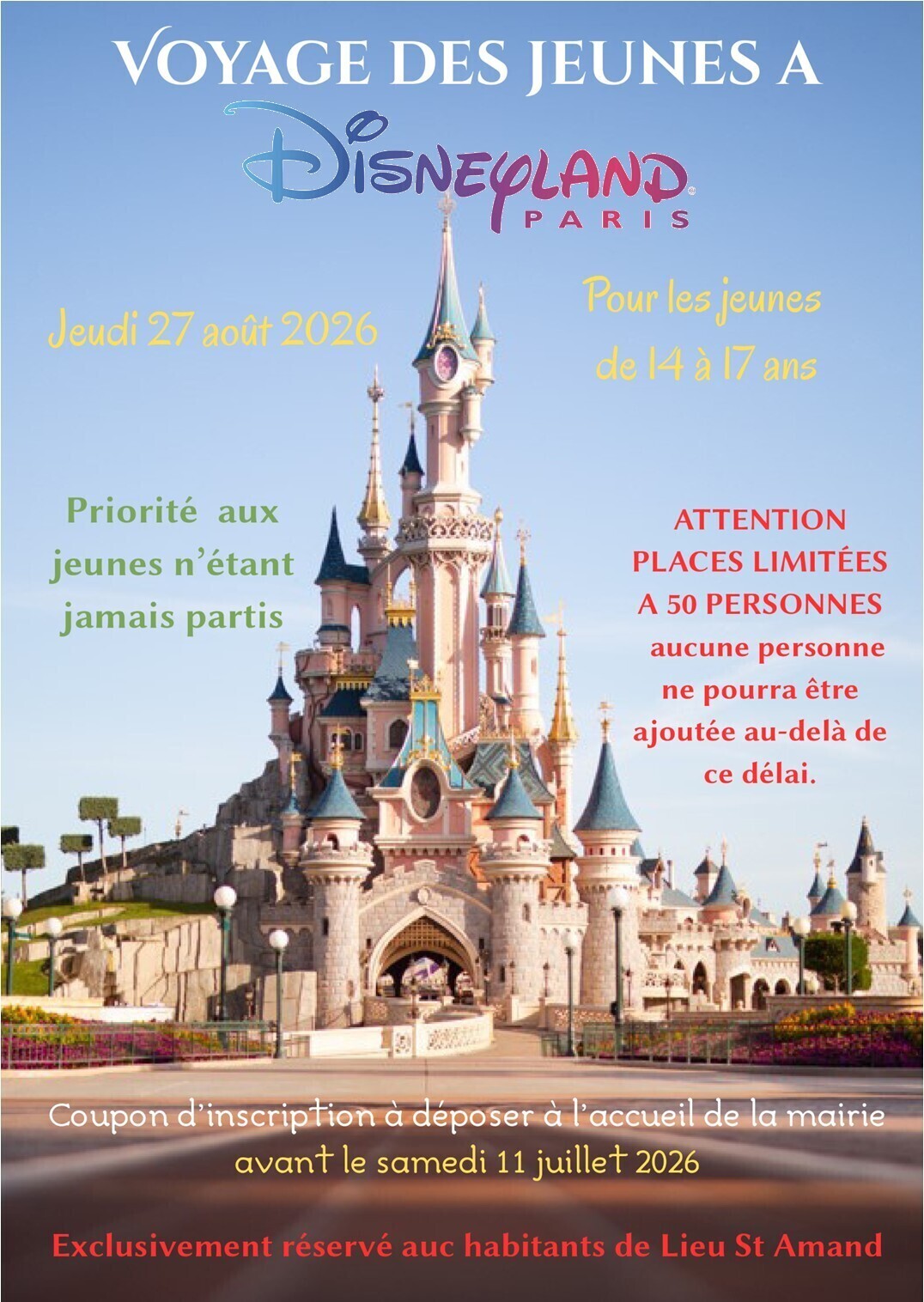 AFFICHE VOYAGE DES JEUNES 2026