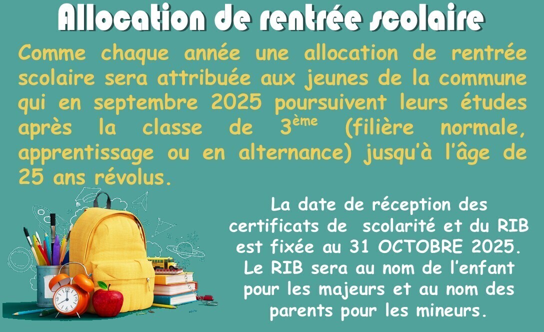 allocation rentrée scolaire