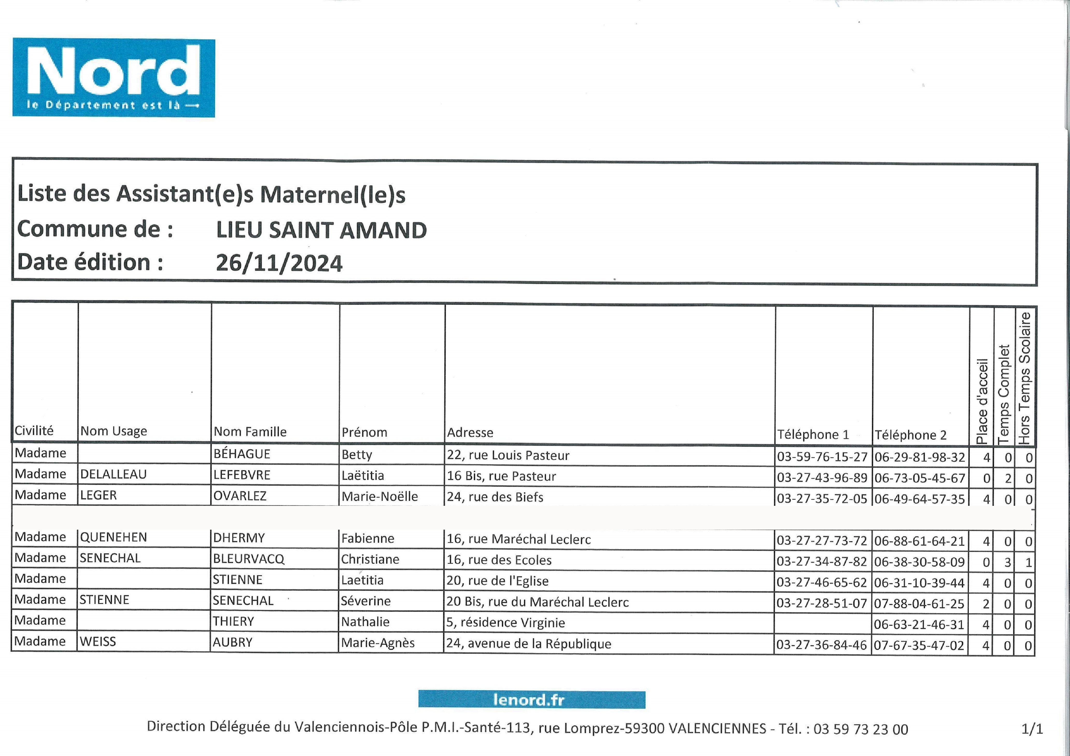 ASSISTANTE MATERNELLE