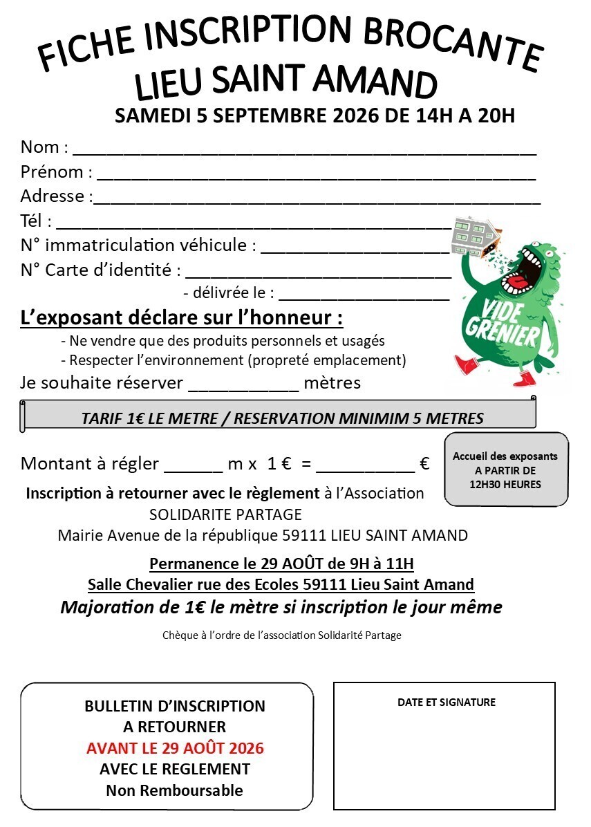coupon réponse BROCANTE