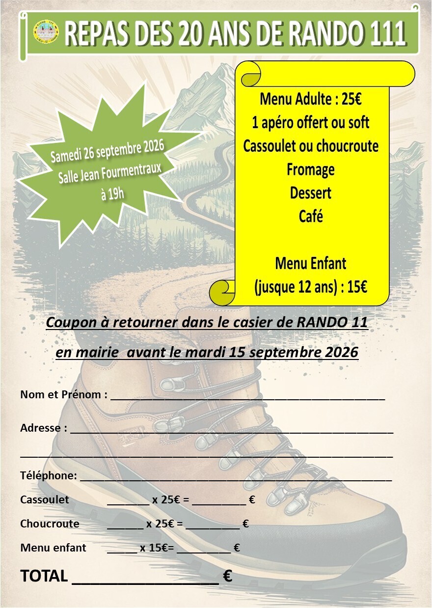 coupon réponse REPAS RANDO 111