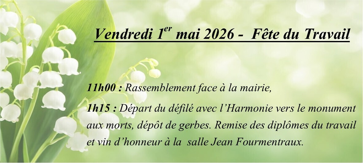 FETE DU TRAVAIL 01.05