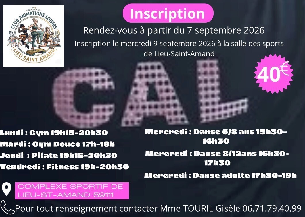 INSCRIPTION SAISON 2026-2027