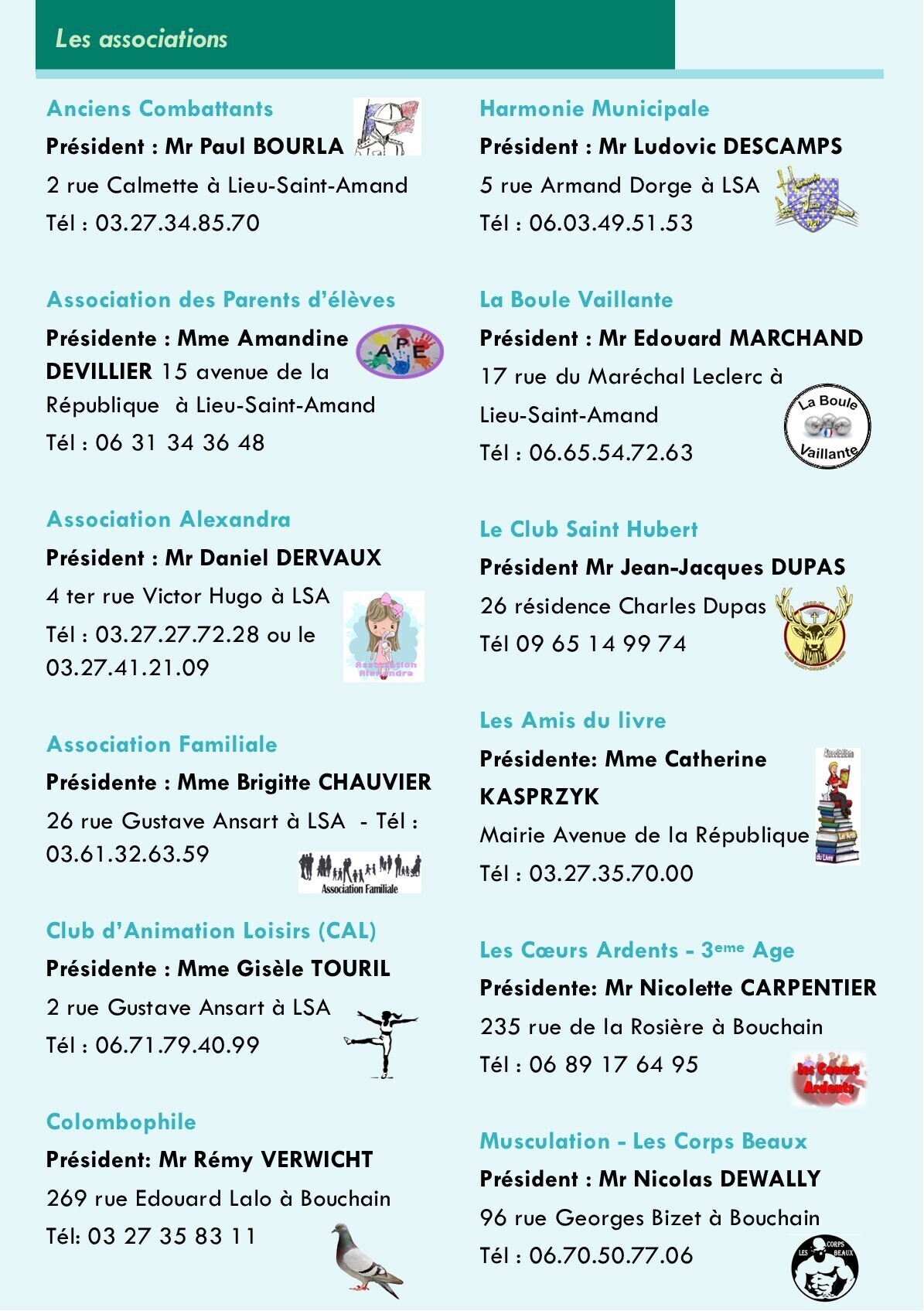 LISTE DES ASSO 1